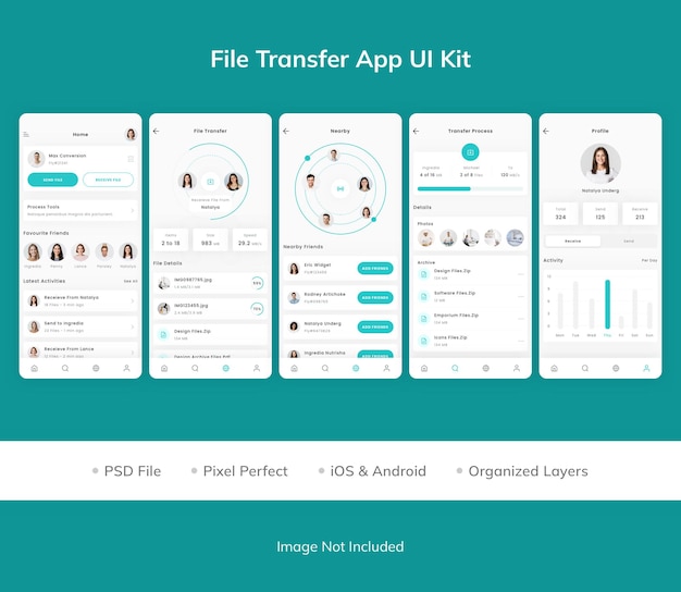 UI-Kit für die Dateiübertragungs-App