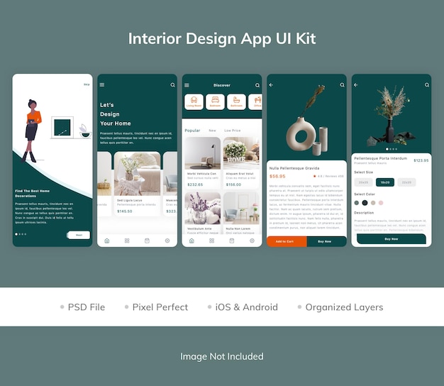UI-Kit für die Innenarchitektur-App