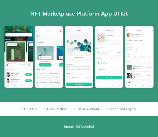 UI-Kit für die NFT Marketplace-Plattform-App