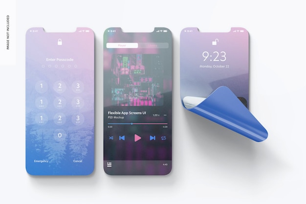 UI-Mockup für flexible App-Bildschirme