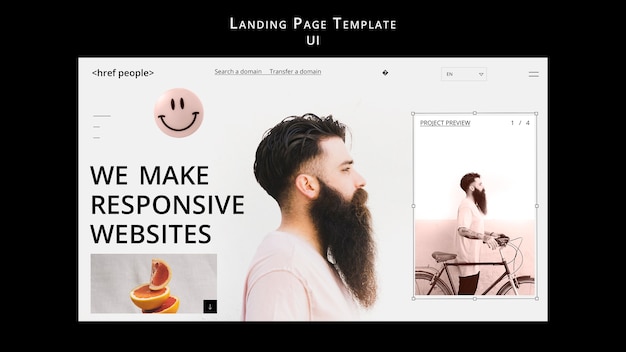 Ui ux landingpage-designvorlage