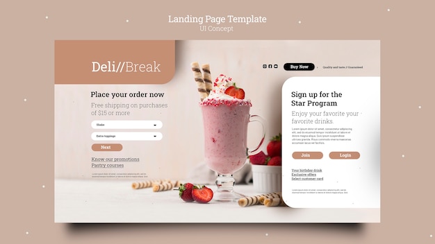 Ui ux landingpage-designvorlage