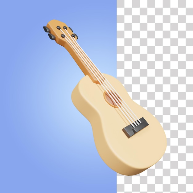 Ukelele, 3d, icono