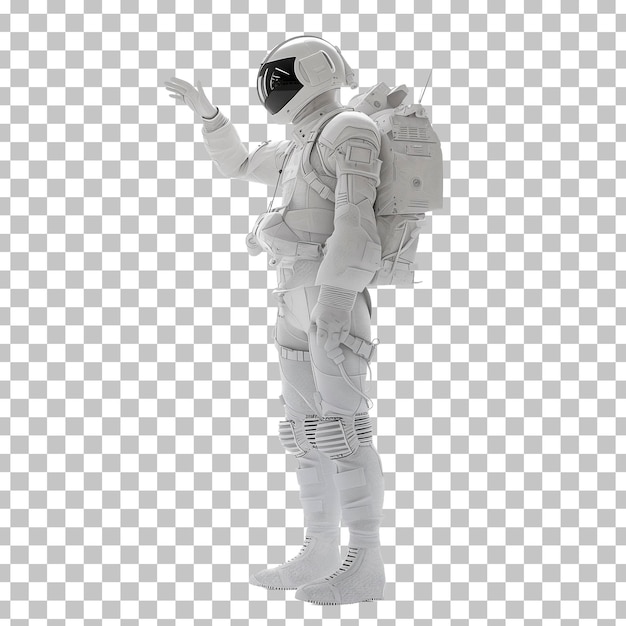 Um astronauta com uma placa que diz astronauta.