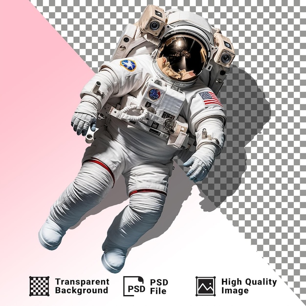 PSD um astronauta em um terno espacial isolado em fundo transparente png