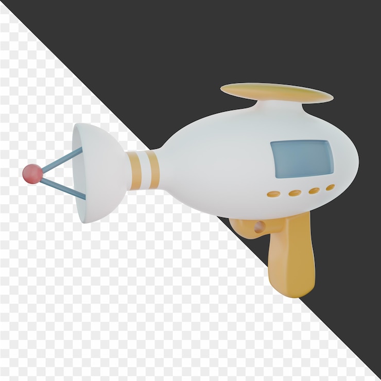 PSD um avião modelo com um nariz vermelho e um nariz branco