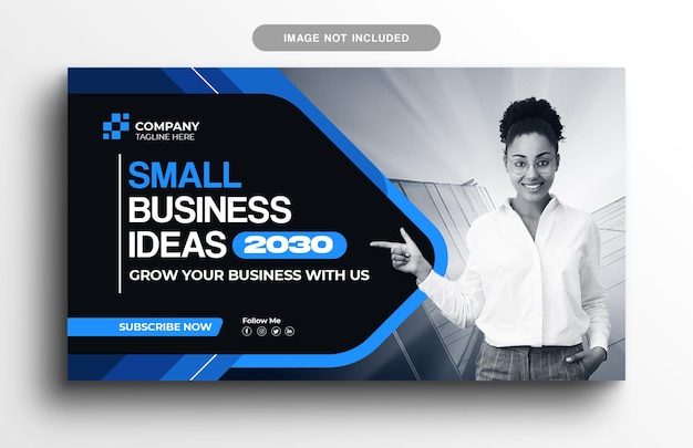Um banner da web para ideias de pequenas empresas 2020