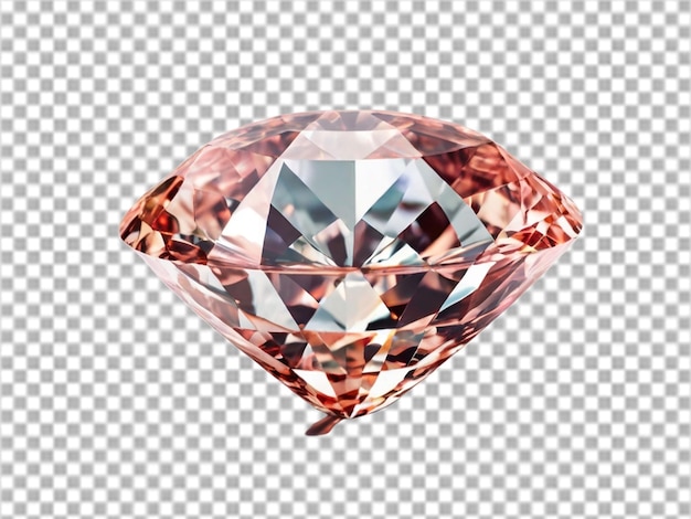 Um belo diamante isolado sobre um fundo transparente.