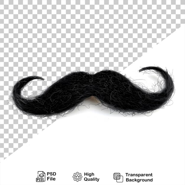 PSD um bigode preto isolado em fundo transparente com um arquivo png