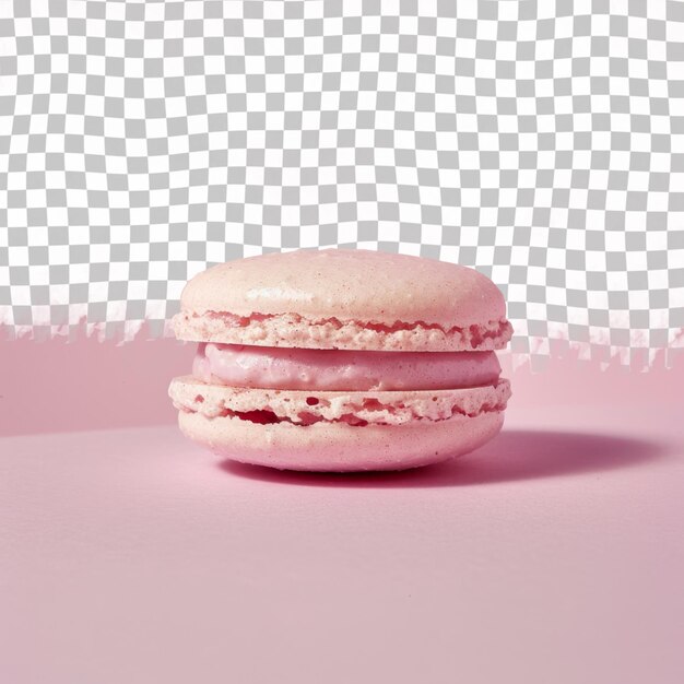 PSD um biscoito rosa e branco de dois andares com um fundo rosa