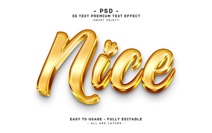 Um bom estilo de efeito de texto Photoshop 3D editável