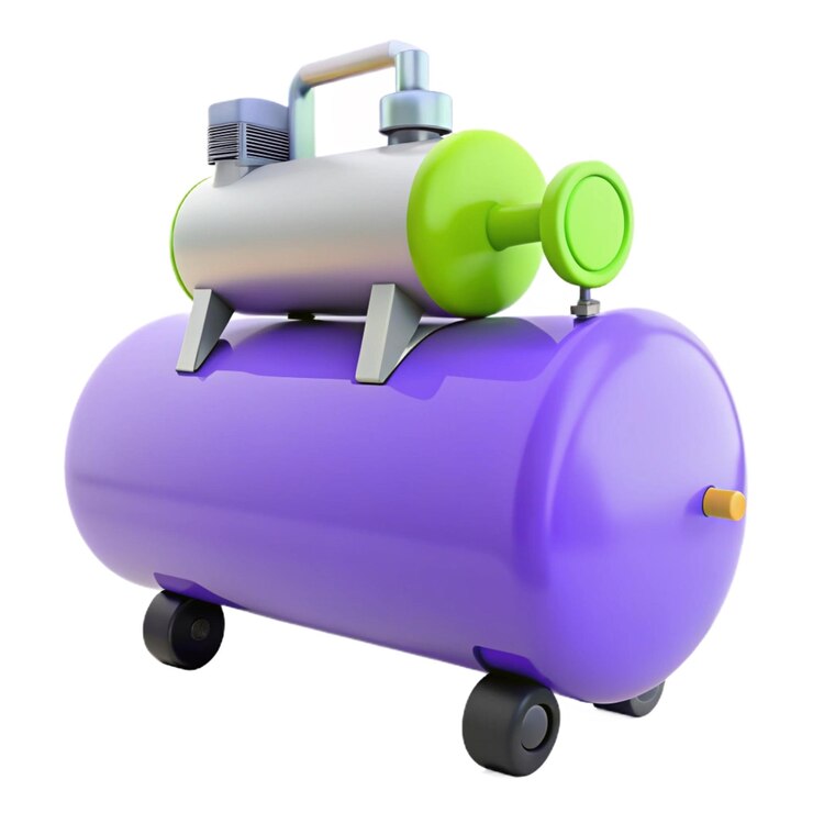 PSD um brinquedo roxo com um corpo roxo e rodas do lado