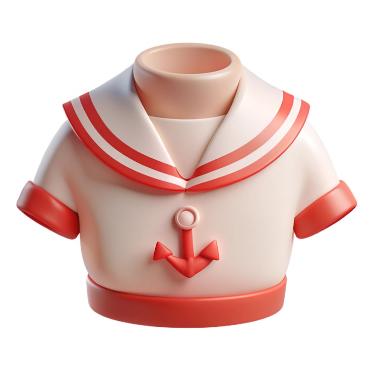 PSD um brinquedo vermelho e branco com um laço vermelho