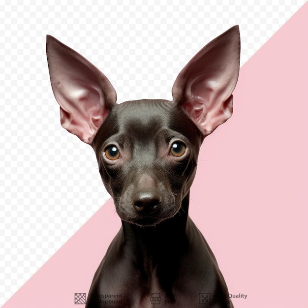 PSD um cachorro com fundo rosa e o fundo rosa tem fundo rosa.