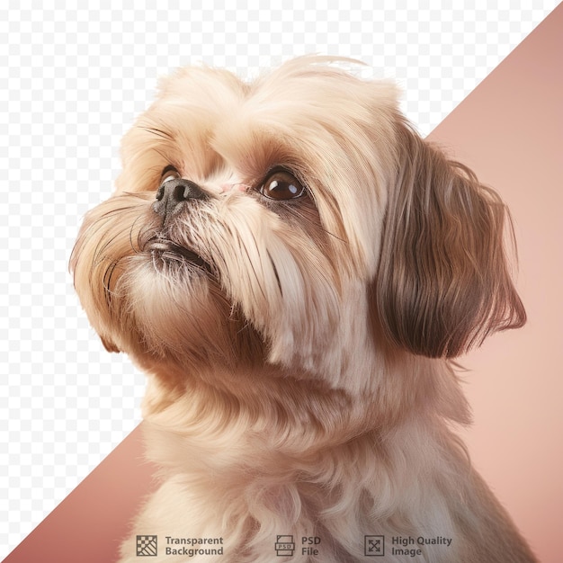 PSD um cachorro com fundo rosa e uma imagem em preto e branco de um cachorro.