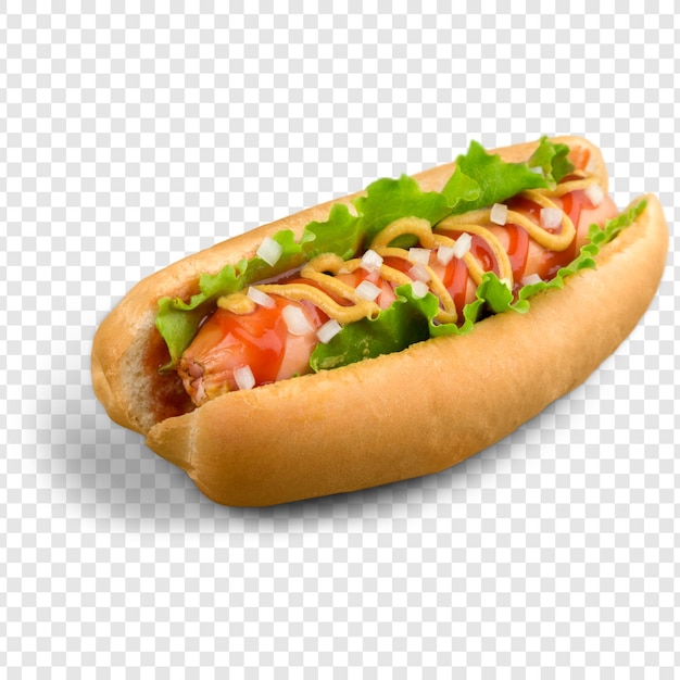 Um cachorro-quente delicioso.