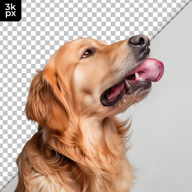 PSD um cão com a língua para fora e a imagem