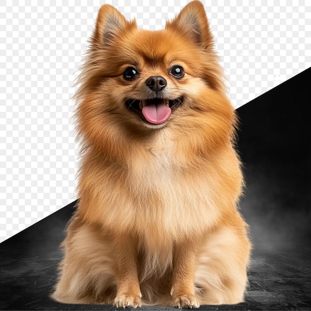 um cão com um fundo preto e as palavras "cão" na parte inferior