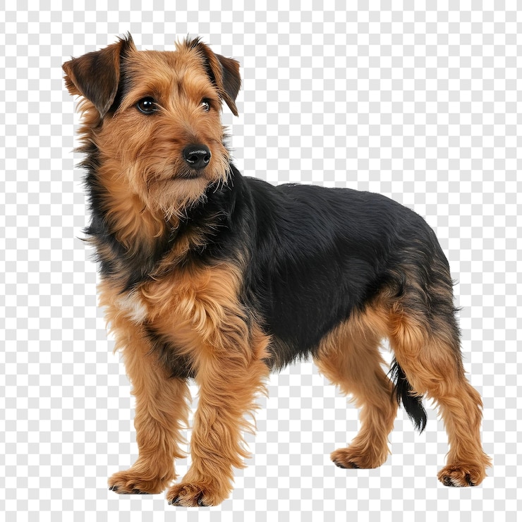 PSD um cão terrier encantador em um ambiente de estúdio