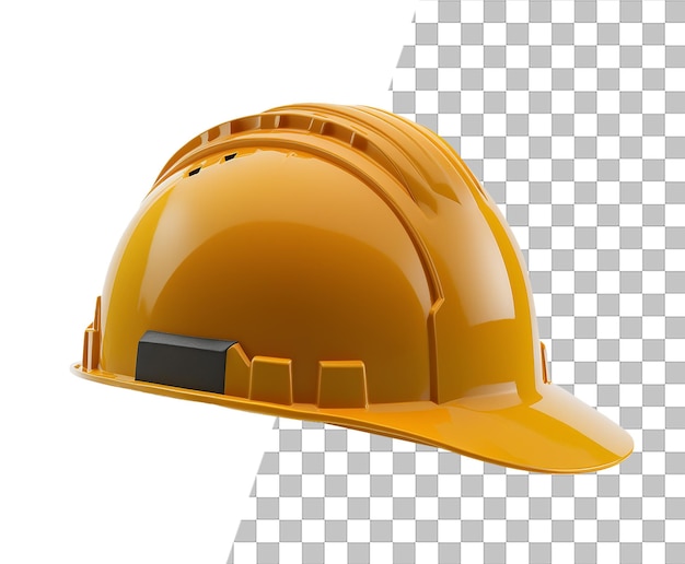 PSD um capacete amarelo com a palavra construção.