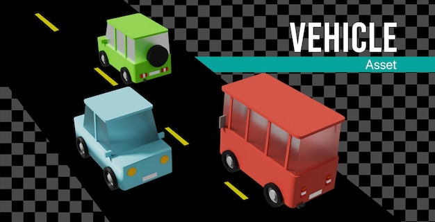 um carro de brinquedo 3D