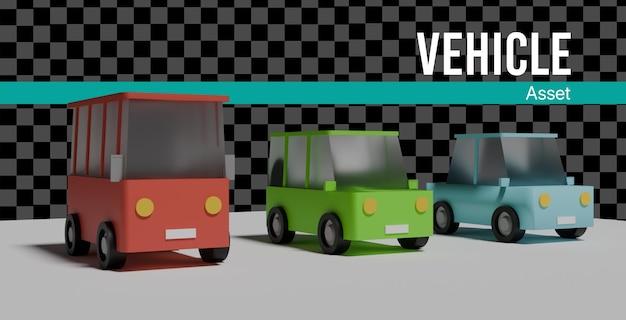 um carro de brinquedo 3D