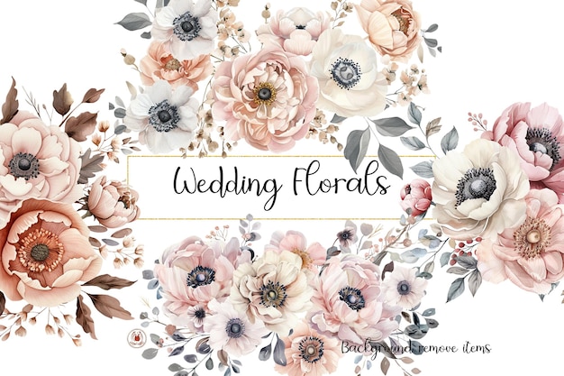 Um cartão de casamento com uma citação que diz flores de casamento