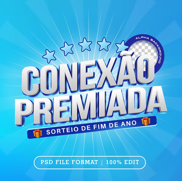 PSD um cartaz azul telecom para provedor de internet