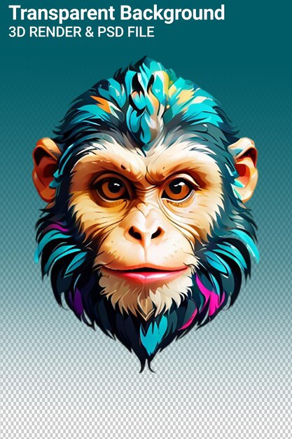 PSD um cartaz de um chimpanzé do ano do macaco