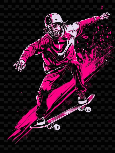 PSD um cartaz de um homem em um skateboard com uma foto de um homem nele