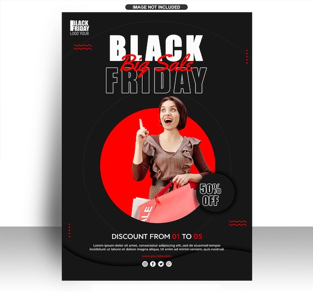 um cartaz de venda de sexta-feira preta para design de venda preta