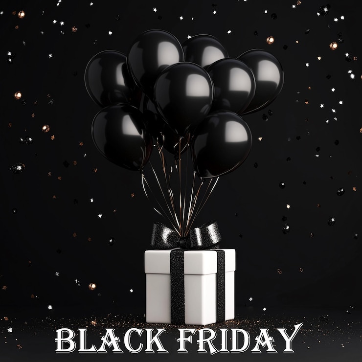 PSD um cartaz para a black friday, a venda da black friday.