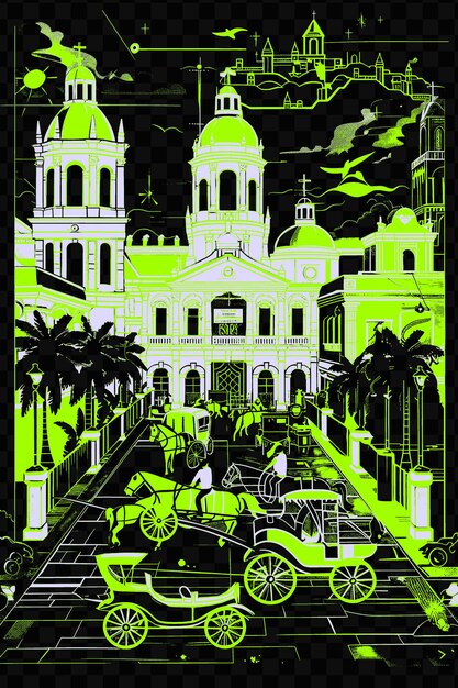 Um cartaz para a igreja de são luís em verde