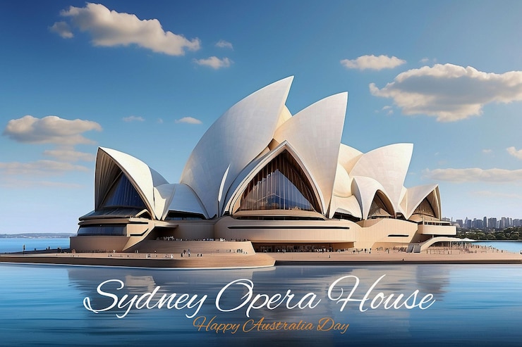 PSD um cartaz para a ópera de sydney com as palavras "casa aberta de sydney"