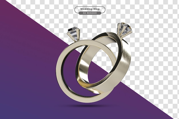 PSD um cartaz para alianças de casamento com diamantes no topo.