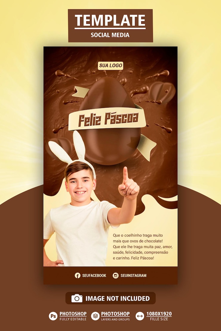 PSD um cartaz para felico pajacea com um menino apontando para ele
