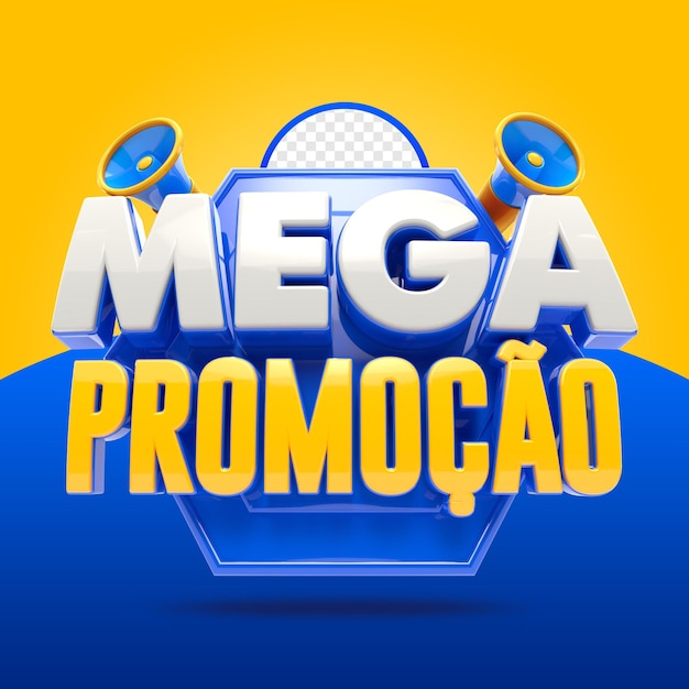 PSD um cartaz para mega promoção no brasil