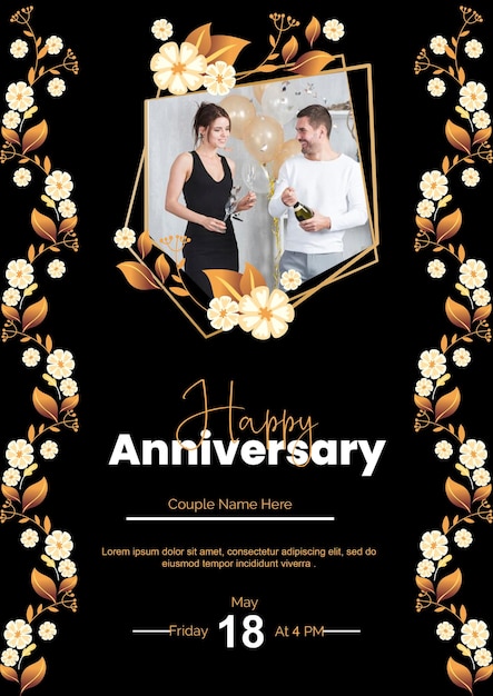 um cartaz para o aniversário do aniversário do anniversary