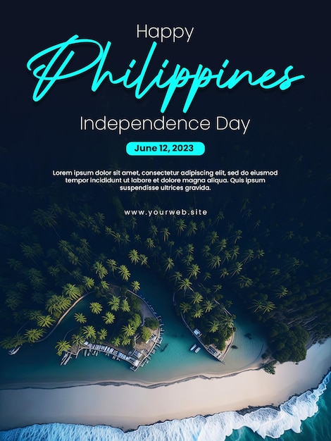 Um cartaz para o dia da independência das Filipinas