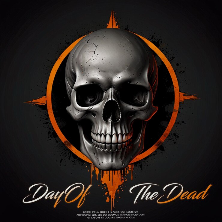 PSD um cartaz para o dia dos mortos dos mortos