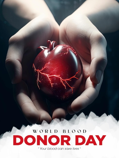 Um cartaz para o dia mundial do doador de sangue