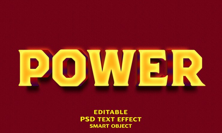 PSD um cartaz para o telefone inteligente de energia mostra um fundo vermelho com o texto energia