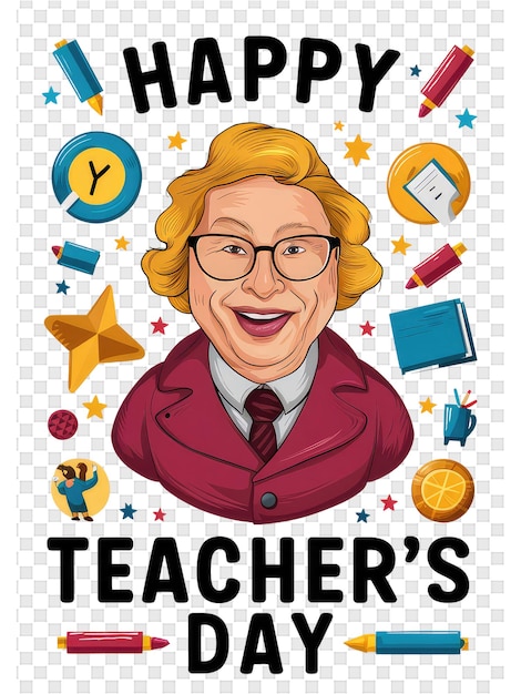 PSD um cartaz para os dias dos professores