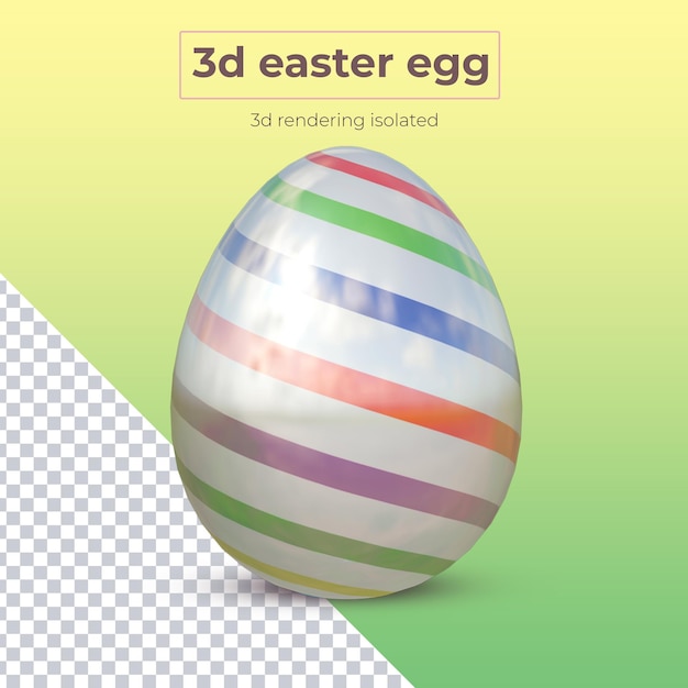 Um cartaz para ovo de páscoa 3d com um fundo verde.