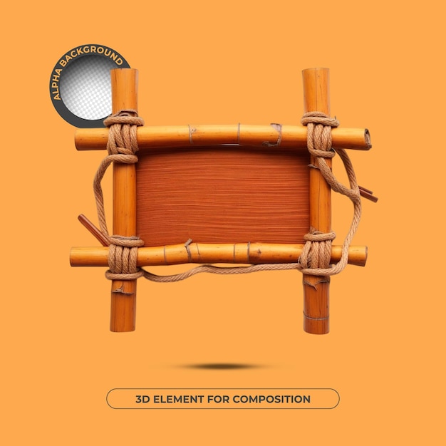 Um cartaz para um elemento 3d para composição