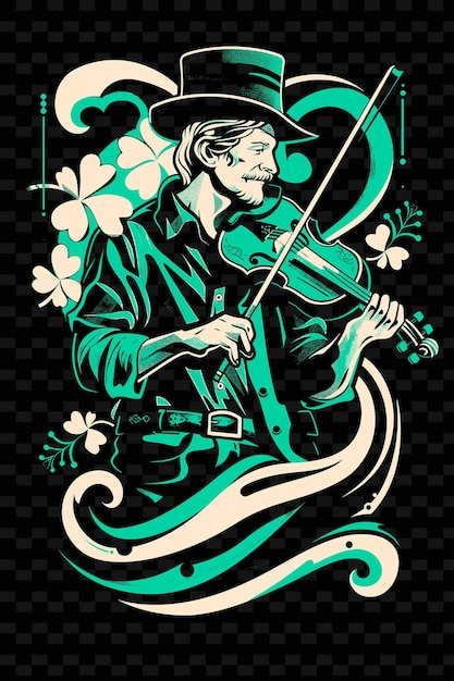 PSD um cartaz para um festival de música chamado violino