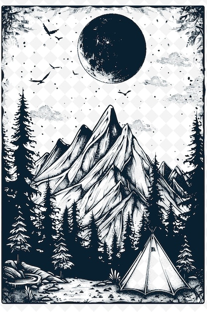 PSD um cartaz para um filme chamado a lua e a lua