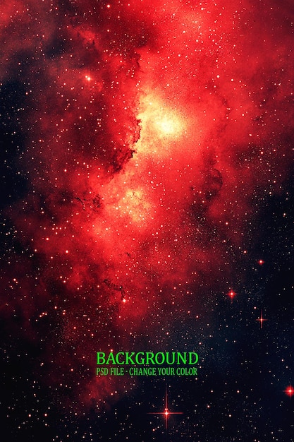 Um cartaz para um filme chamado "A Nebulosa Vermelha"