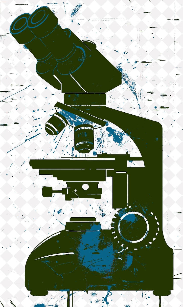 PSD um cartaz para um microscópio que diz microscópia