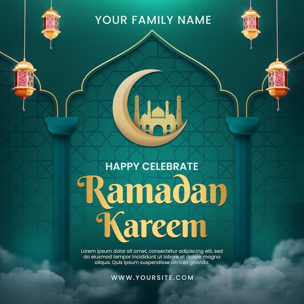 Um cartaz para um Ramadan Kareem.